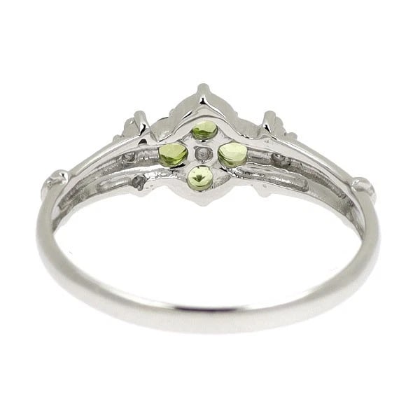 PT900 PERIDOT DIAMOND RING - 2