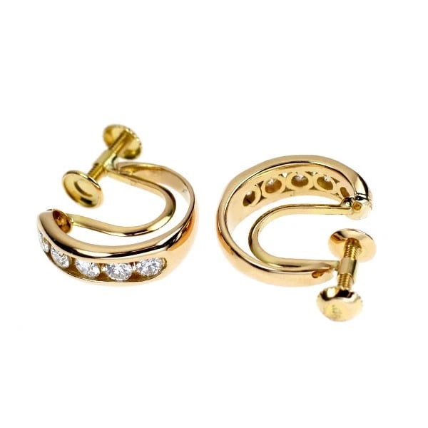 K18YG DIAMOND EARRING - 2