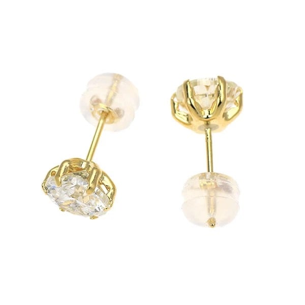 K18YG DIAMOND EARRINGS - 2