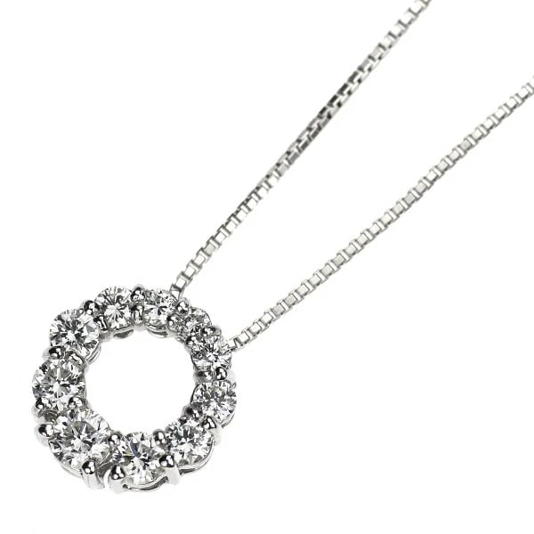 PT900/ PT850 DIAMOND PENDANT NECKLACE: Pt900/ Pt850 Diamond Pendant Necklace Brand: None Type/Style: pendant necklace Material: Pt900/ Pt850, Main Stone Natural Color: None Size: Chain Length 44.5cm Accessories: None Accessories Notice: