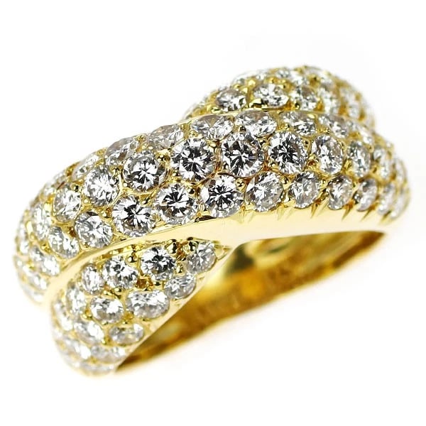 VAN CLEEF & ARPELS K18YG DIAMOND RING: Van Cleef & Arpels K18YG Diamond Ring Brand: Van Cleef & Arpels Type/Style: Ring Material: K18YG, Main Stone Natural Color: YG Size: 4 US Accessories: None Accessories Notice: When purchasing