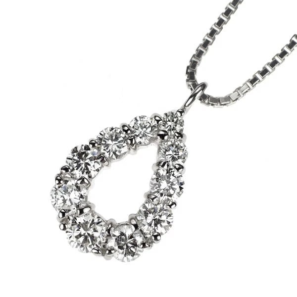 PT900/ PT850 DIAMOND PENDANT NECKLACE: Pt900/ Pt850 Diamond Pendant Necklace Brand: None Type/Style: pendant necklace Material: Pt900/ Pt850, Main Stone Natural Color: None Size: Chain Length 40cm Accessories: None Accessories Notice: