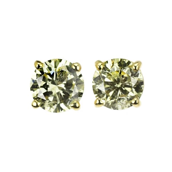 K18YG DIAMOND EARRINGS: K18YG Diamond Earrings Brand: None Type/Style: piercing Material: K18YG, Main Stone Natural Color: YG Size: Length/Width/Diameter 7.2 Accessories: None Accessories Notice: When purchasing pre-owned