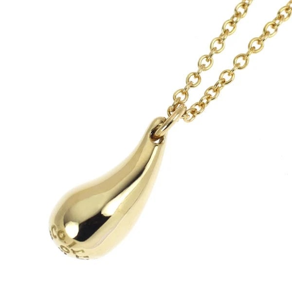 TIFFANY & CO K18YG PENDANT NECKLACE: Tiffany & Co K18YG pendant necklace Brand: Tiffany Type/Style: pendant necklace Material: K18YG, Color: YG Size: Chain Length 40.5cm Accessories: None Accessories Notice: When purchasing pre-owned
