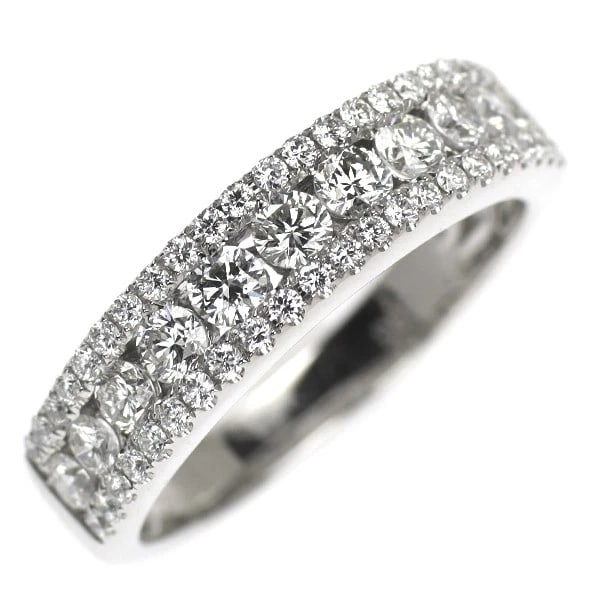K18WG DIAMOND RING: K18WG diamond ring Brand: None Type/Style: Ring Material: K18WG, Main Stone Natural Color: WG Size: 6.25 - 6.5 US Accessories: None Accessories Notice: When purchasing pre-owned goods, please refer