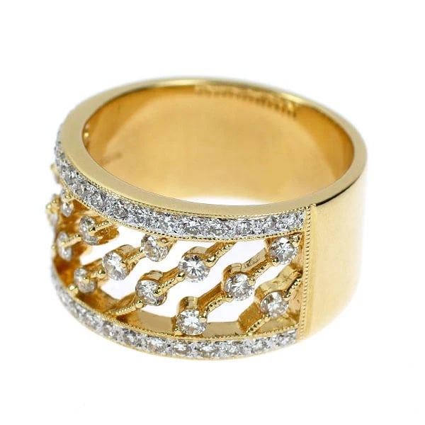 K18YG/WG DIAMOND RING - 2