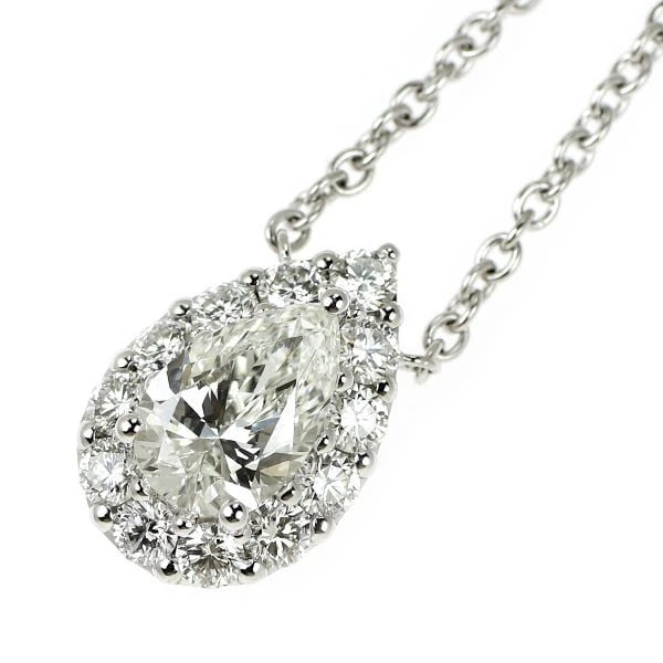 GRAFF K18WG PEAR SHAPE DIAMOND PENDANT NECKLACE: GRAFF K18WG Pear Shape Diamond Pendant Necklace Brand: graphs Type/Style: pendant necklace Material: K18WG, Main Stone Natural Color: WG Size: Chain Length 46cm Accessories: None Accessories Notice: