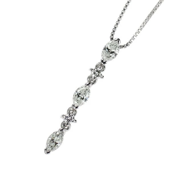 PT900/PT850 DIAMOND PENDANT NECKLACE: Pt900/Pt850 Diamond Pendant Necklace Brand: None Type/Style: pendant necklace Material: Pt900, Main Stone Natural Color: None Size: Chain Length 41.5cm Accessories: None Accessories Notice: When