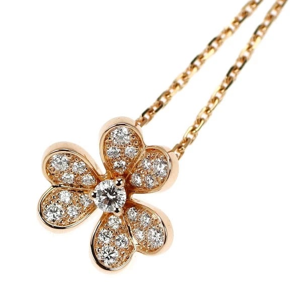 VAN CLEEF & ARPELS K18PG DIAMOND PENDANT NECKLACE (1 of 3)