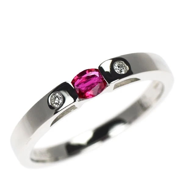 PT950 UNHEATED PIGEON BLOOD RUBY DIAMOND RING: Pt950 Unheated Pigeon Blood Ruby Diamond Ring Brand: None Type/Style: Ring Material: PT900, Main Stone Natural Color: Pt Size: 5.5 - 5.75 US Accessories: None Accessories Notice: When purchasing
