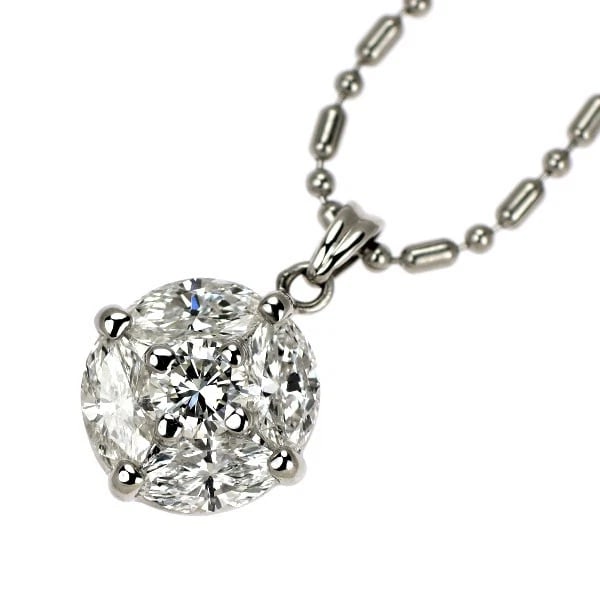 PT900/ PT850 DIAMOND PENDANT NECKLACE: Pt900/ Pt850 Diamond Pendant Necklace Brand: None Type/Style: pendant necklace Material: Pt900, Main Stone Natural Color: None Size: Chain Length: 41cm Accessories: None Accessories Notice: When