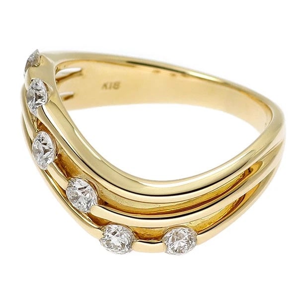 K18YG H&C DIAMOND RING - 2