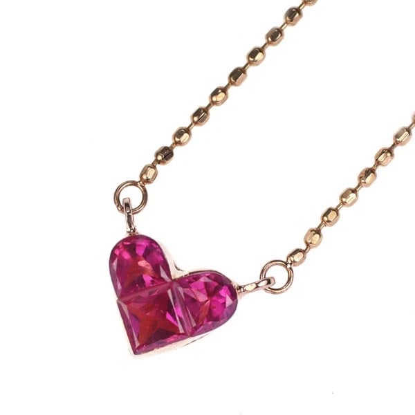 K14PG PINK SAPPHIRE PENDANT NECKLACE: K14PG pink sapphire pendant necklace Brand: None Type/Style: pendant necklace Material: K14PG, Main Stone sapphire Color: PG Size: Chain Length 41cm Accessories: None Accessories Notice: When