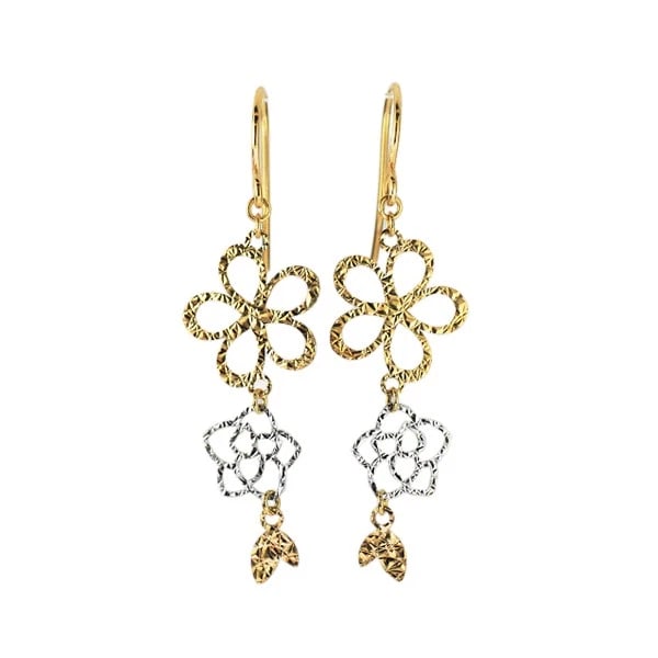 K18YG/WG EARRING: K18YG/WG earring Brand: None Type/Style: piercing Material: K18WG/YG, Color: WG/YG Size: Length/Width/Diameter 34.0 Accessories: None Accessories Notice: When purchasing pre-owned goods, please refer