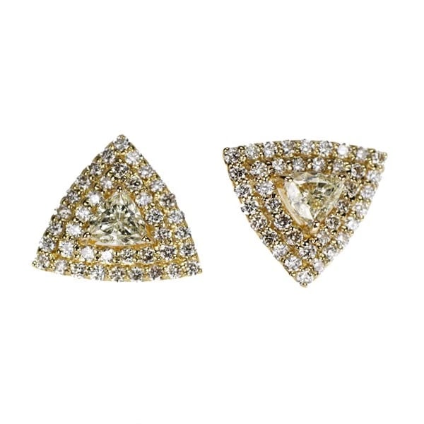 K18YG DIAMOND EARRING: K18YG diamond earring Brand: None Type/Style: piercing Material: K18YG, Main Stone Natural Color: YG Size: Length/Width/Diameter8.6 Accessories: None Accessories Notice: When purchasing pre-owned