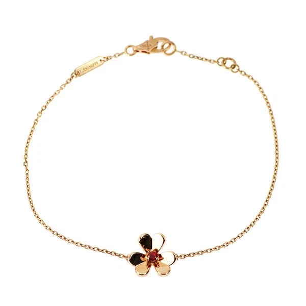 VAN CLEEF & ARPELS K18PG RUBY BRACELET (1 of 2)