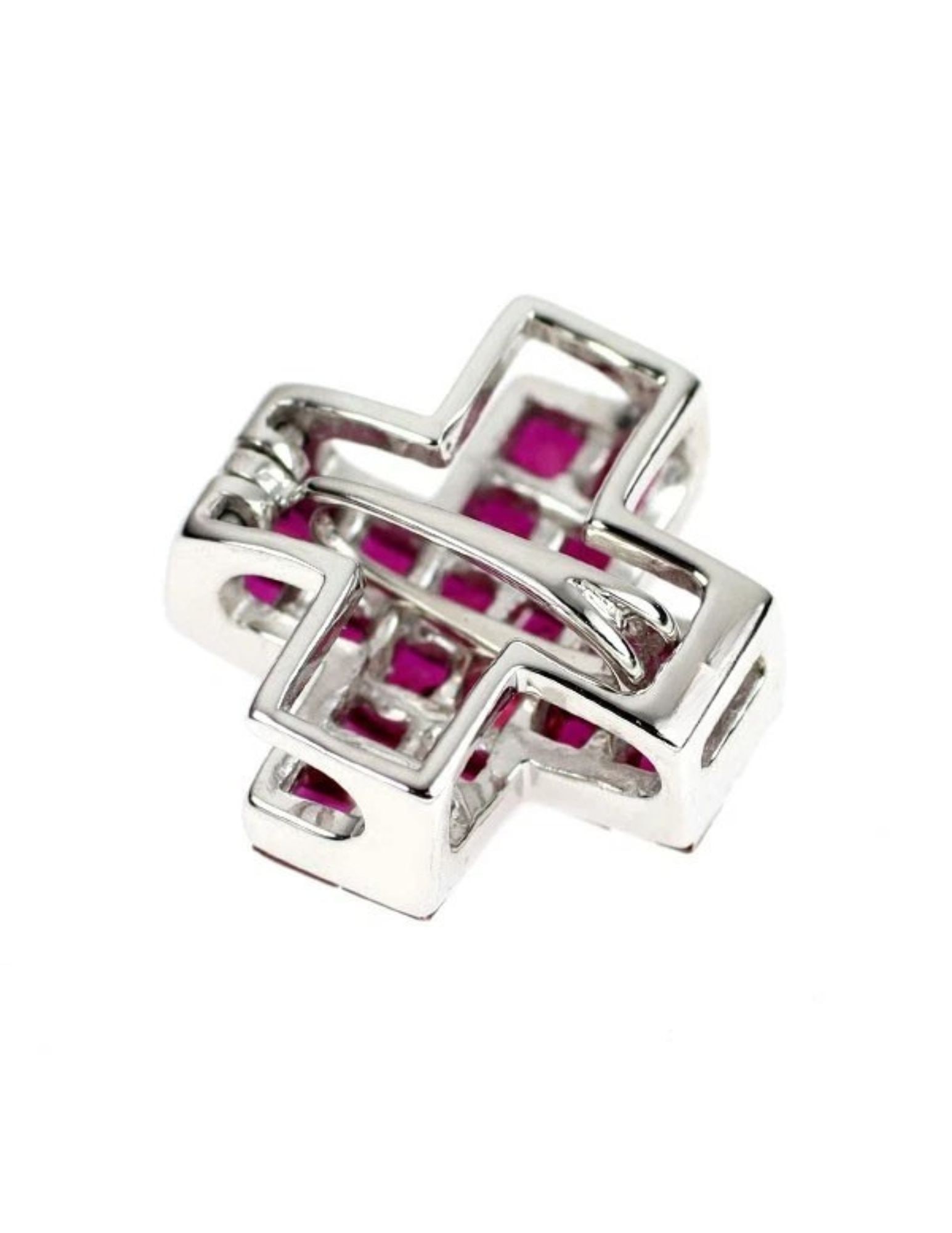 LES ESSENTIALS K18WG RUBY PENDANT TOP - 2
