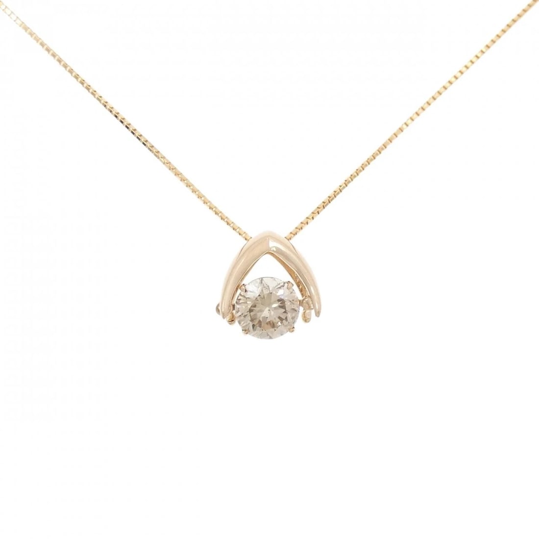 K18PG DIAMOND NECKLACE: K18PG Diamond Necklace Brand: Unbranded Type/Style: Diamond Necklace Material: K18 Pink Gold, Main Stone Natural Color: PG Size: Length: 45cm Accessories: None Accessories Notice: When purchasing