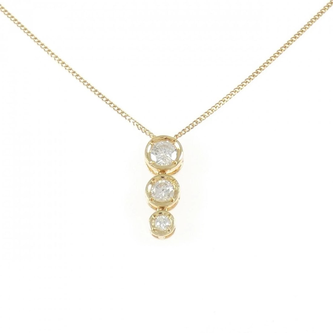 K18YG DIAMOND NECKLACE: K18YG Diamond Necklace Brand: Unbranded Type/Style: Diamond Necklace Material: K18 yellow gold, Main Stone Natural Color: YG Size: Length: 41cm Accessories: None Accessories Notice: When purchasing