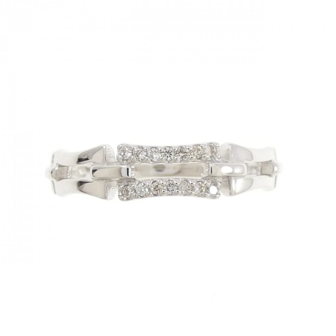 K18WG DIAMOND RING - 2