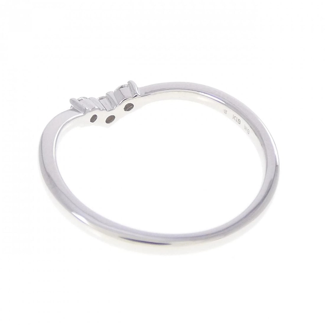 K18WG DIAMOND RING - 3