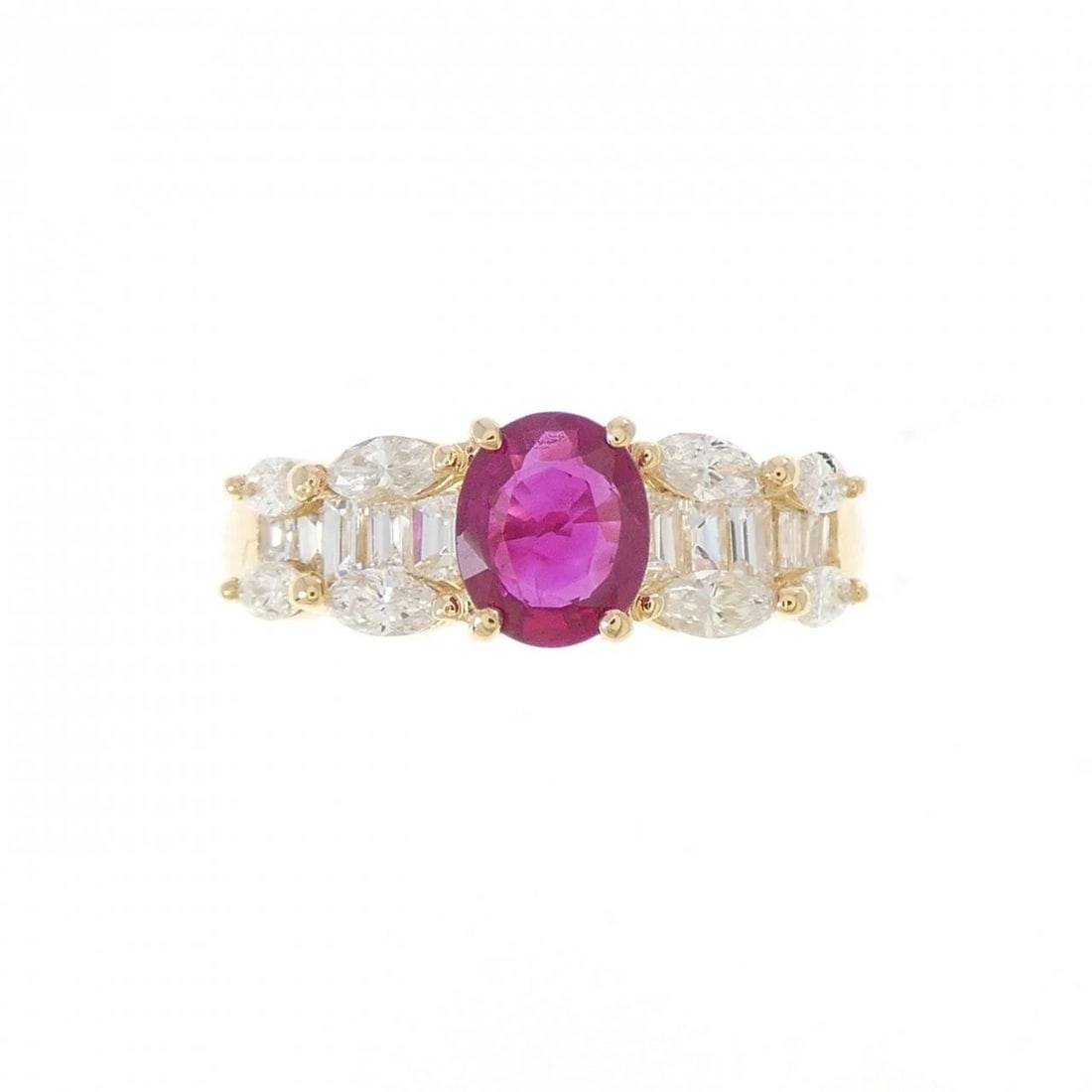 K18YG RUBY RING - 2