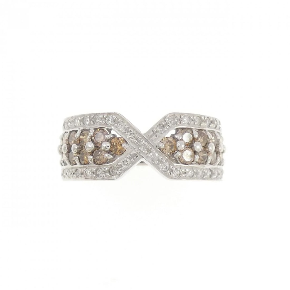 K18WG DIAMOND RING - 2