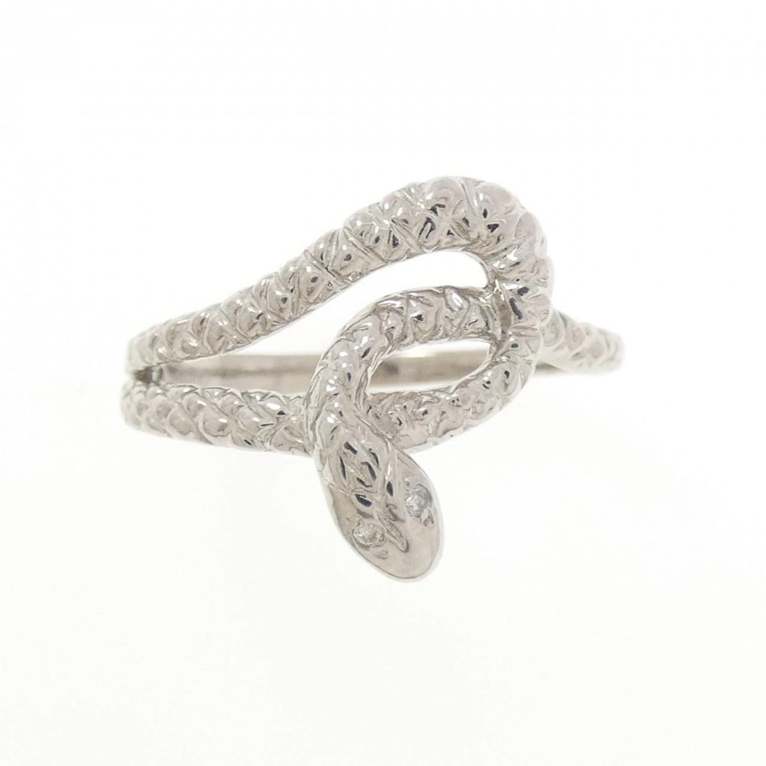 PT900 SNAKE DIAMOND RING - 2