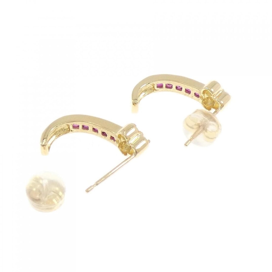 18K YELLOW GOLD RUBY PIERCE - 3