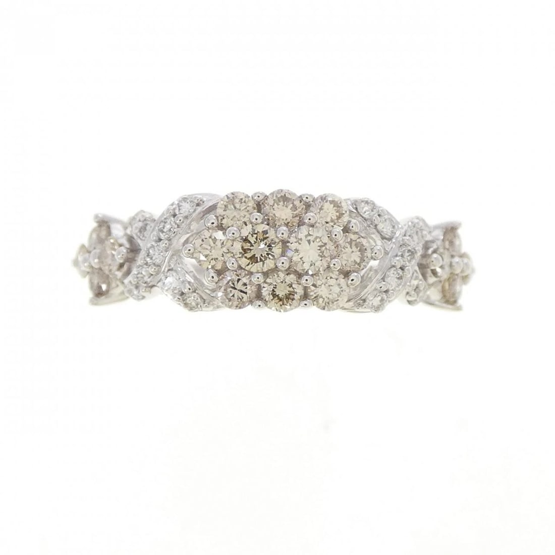 K18WG DIAMOND RING - 2
