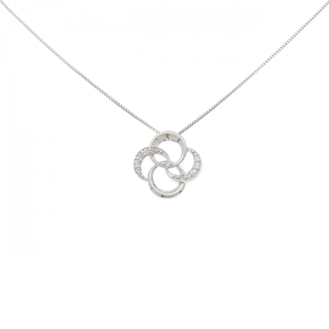 K18WG DIAMOND NECKLACE: K18WG Diamond Necklace Brand: Unbranded Type/Style: Diamond Necklace Material: K18 white gold, Main Stone Natural Color: WG Size: Length: 45cm Accessories: None Accessories Notice: When purchasing