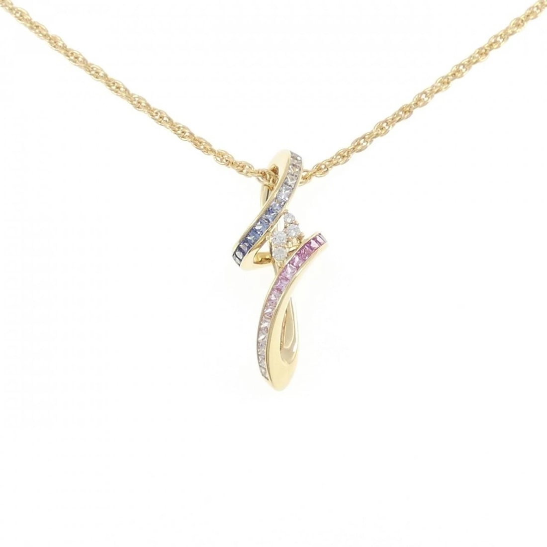 JUNET SAPPHIRE NECKLACE: Junet Sapphire Necklace Brand: JUNE Type/Style: June Necklace Material: 750 Yellow Gold/18K Yellow Gold, Main Stone Sapphire, Natural Color: YG Size: Length: 40-50cm Accessories: None Accessories