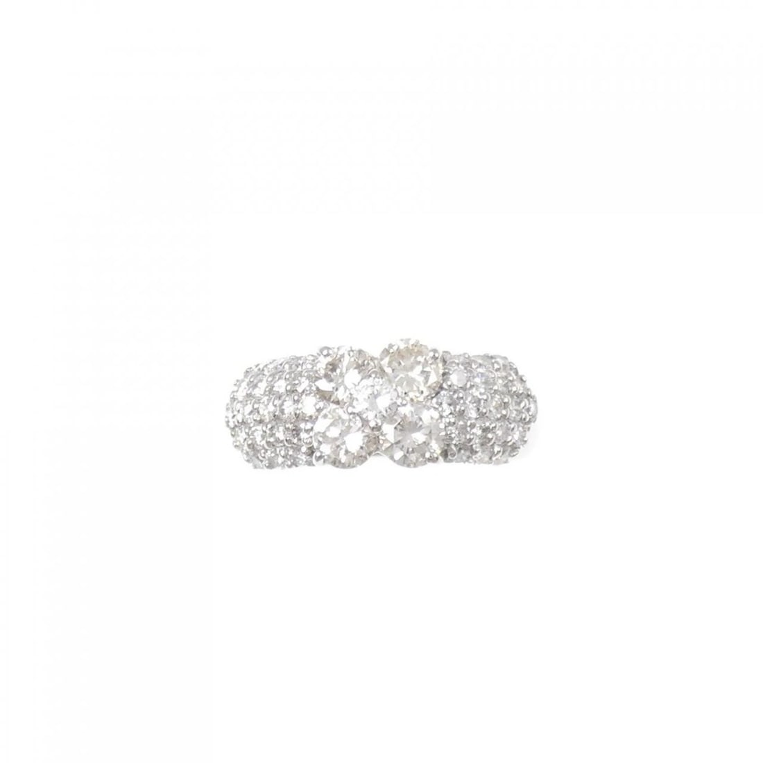 PT900 FLOWER DIAMOND RING - 2