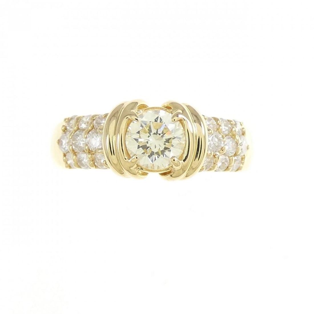 K18YG DIAMOND RING - 2