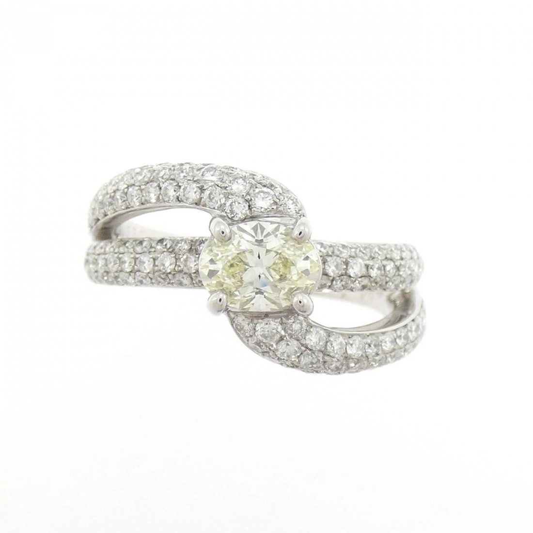 K18WG DIAMOND RING - 2