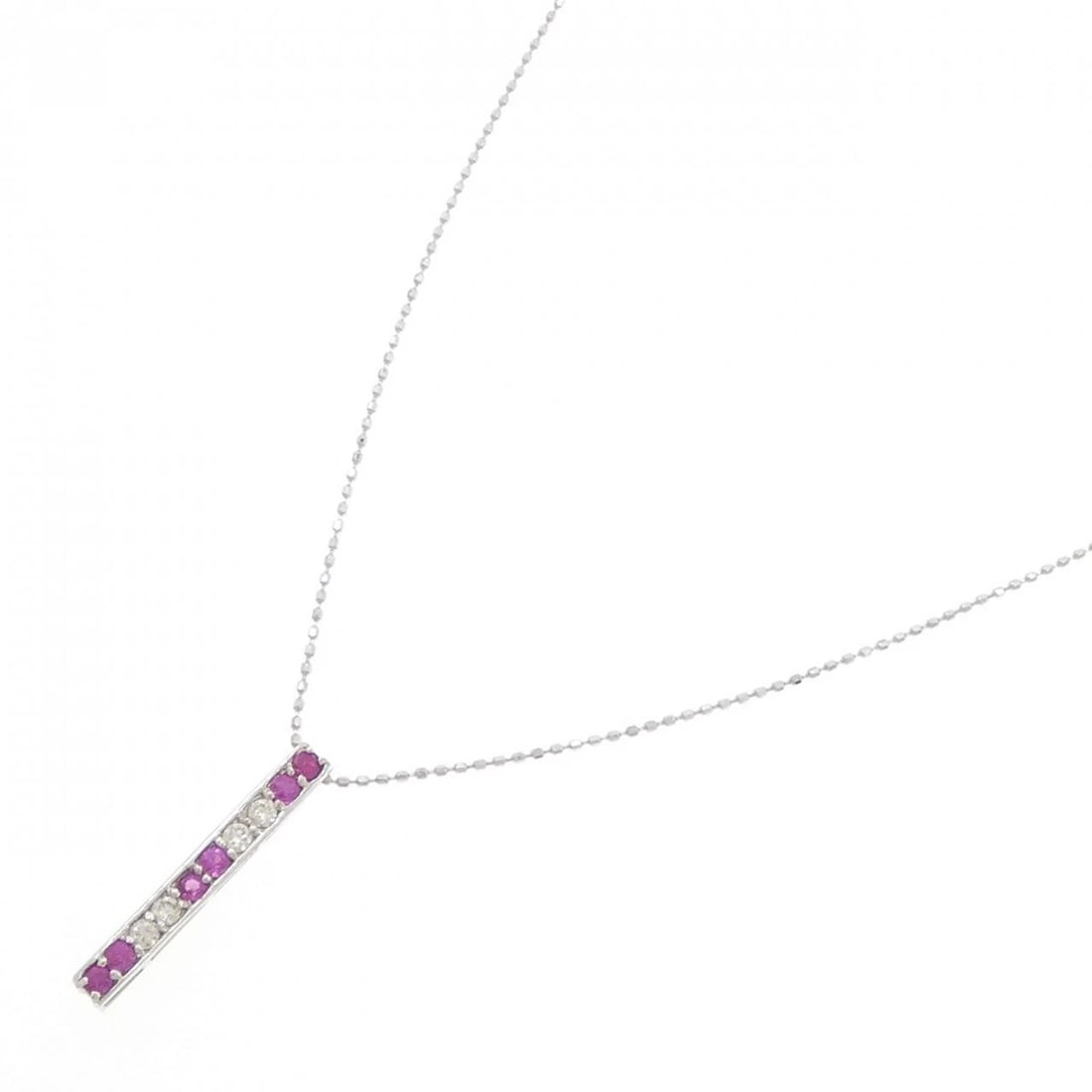 K18WG RUBY NECKLACE - 2