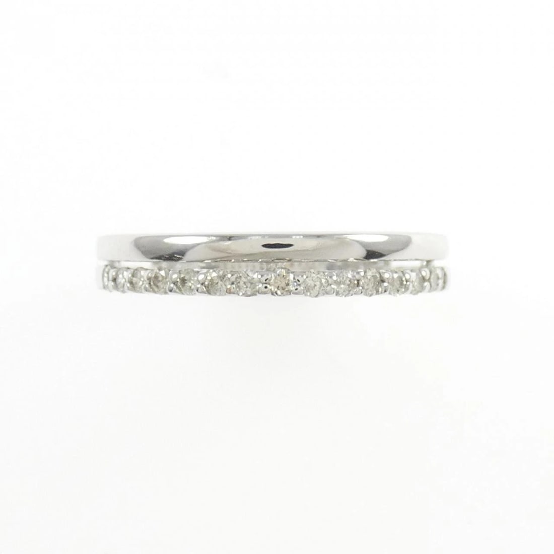 K18WG DIAMOND RING - 2