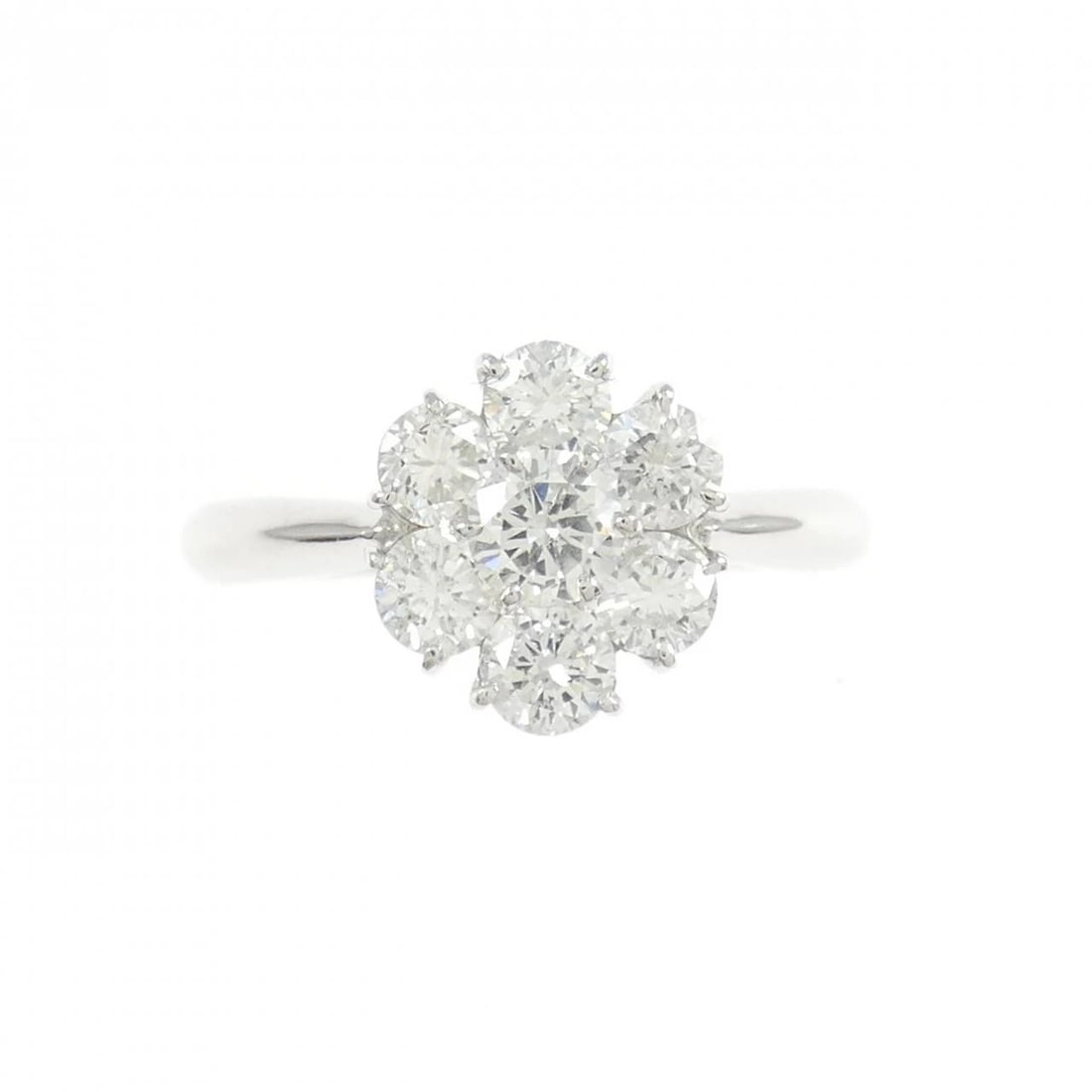 PT900 FLOWER DIAMOND RING - 2