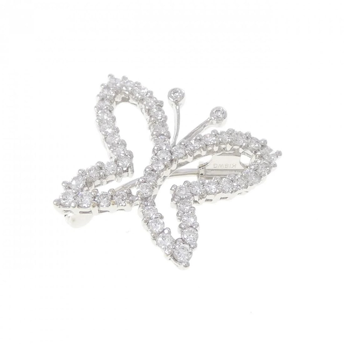 K18WG BUTTERFLY DIAMOND BROOCH: K18WG Butterfly Diamond Brooch Brand: Unbranded Type/Style: Diamond Pendant/Brooch Material: K18 white gold, Main Stone Natural Color: WG Size: Actual Size: Approximate dimensions (height x width):