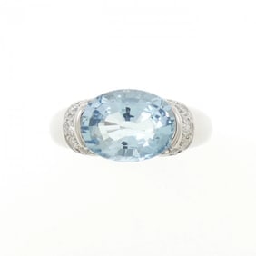 PT900 AQUAMARINE RING: PT900 Aquamarine Ring Brand: Unbranded Type/Style: Aquamarine Ring Material: Platinum900, Main Stone Aquamarine, Natural Color: PT Size: US5 1/2 Accessories: None Accessories Notice: When purchasing