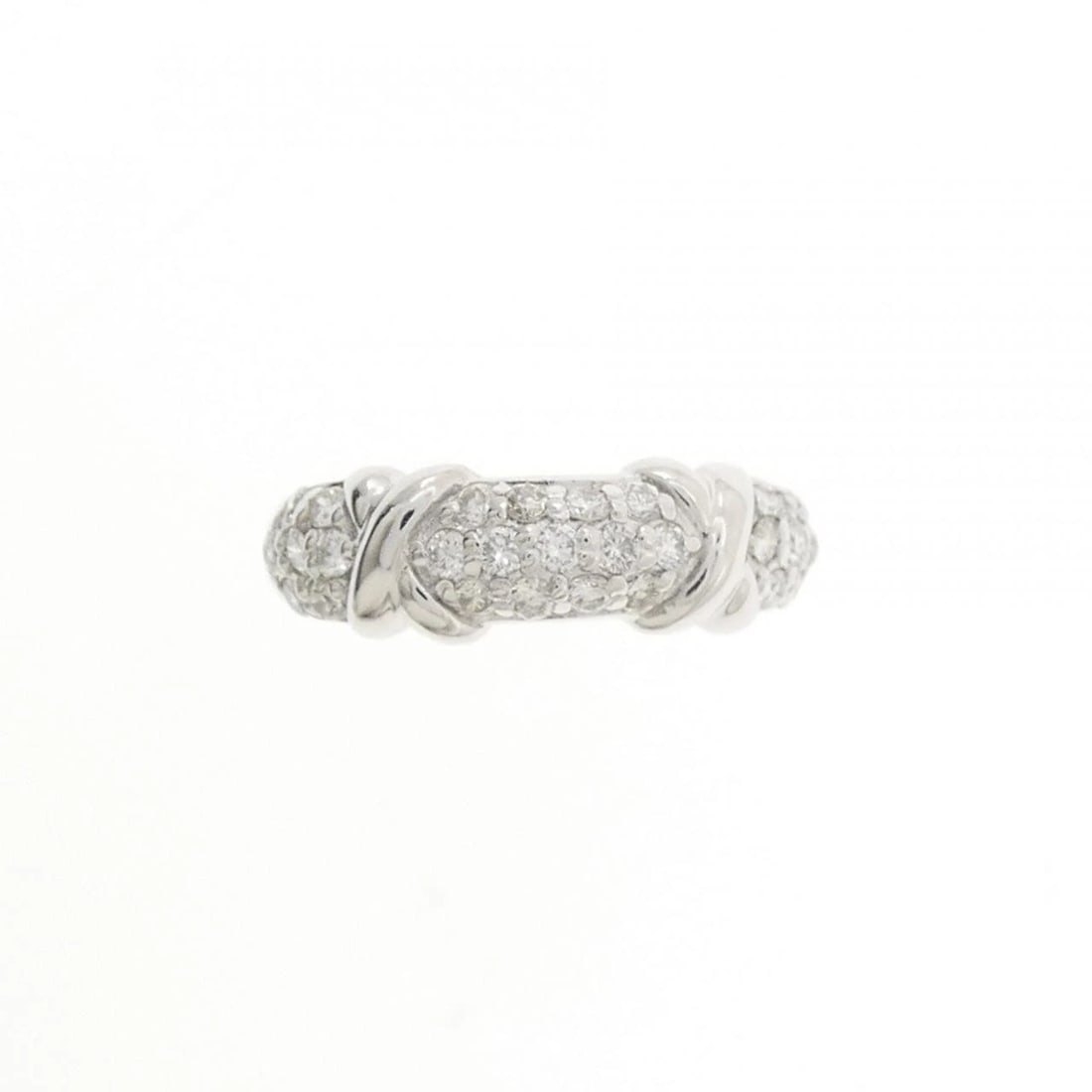 K18WG DIAMOND PINKY RING - 2