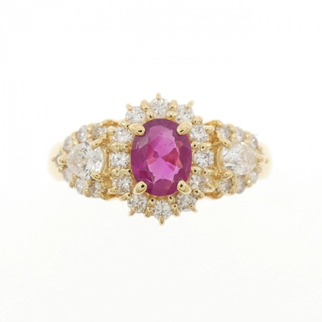 K18YG RUBY RING - 2