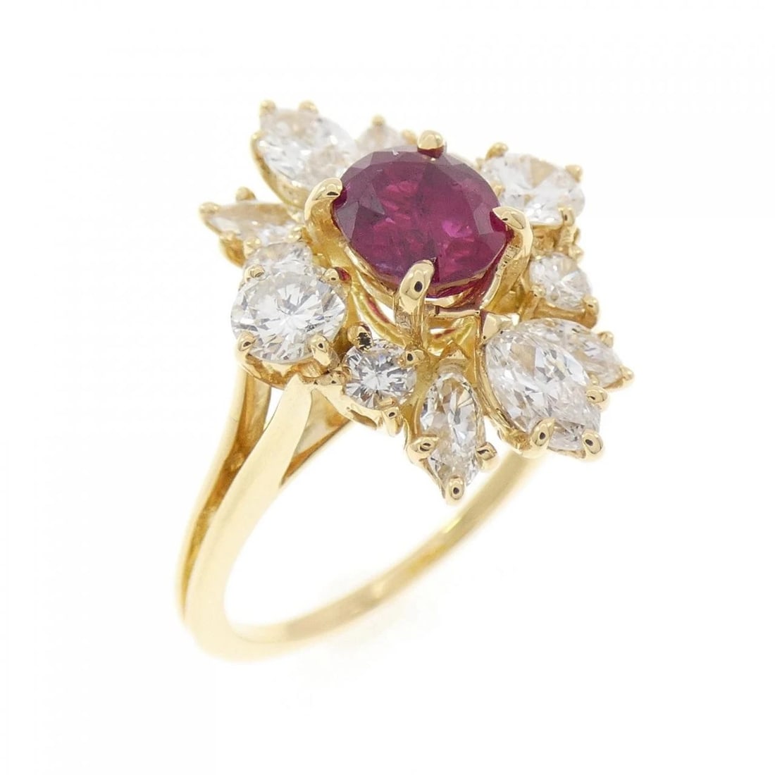 18K YELLOW GOLD RUBY RING (1 of 2)