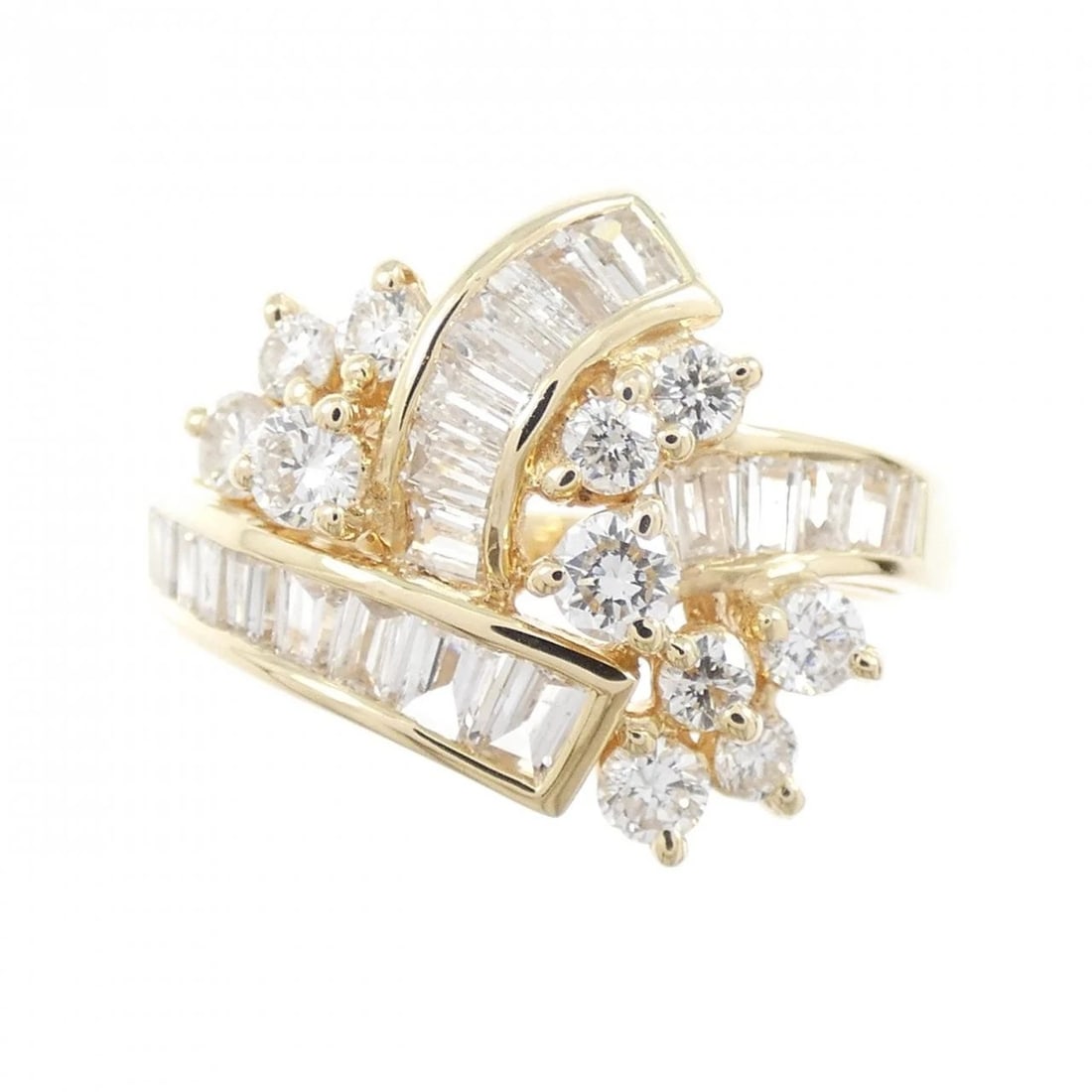 K18YG DIAMOND RING - 2