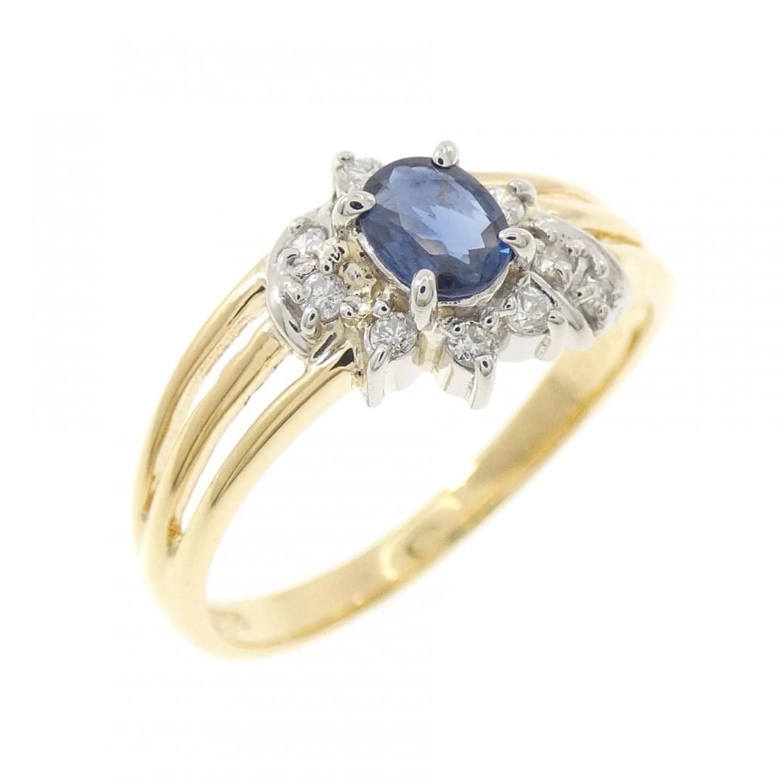 K18YG/PT850 SAPPHIRE RING: K18YG/PT850 Sapphire Ring Brand: Unbranded Type/Style: Sapphire Ring Material: 18K Yellow Gold/Platinum 850, Main Stone Sapphire, Natural Color: YG, PT Size: US5 1/2 Accessories: None Accessories