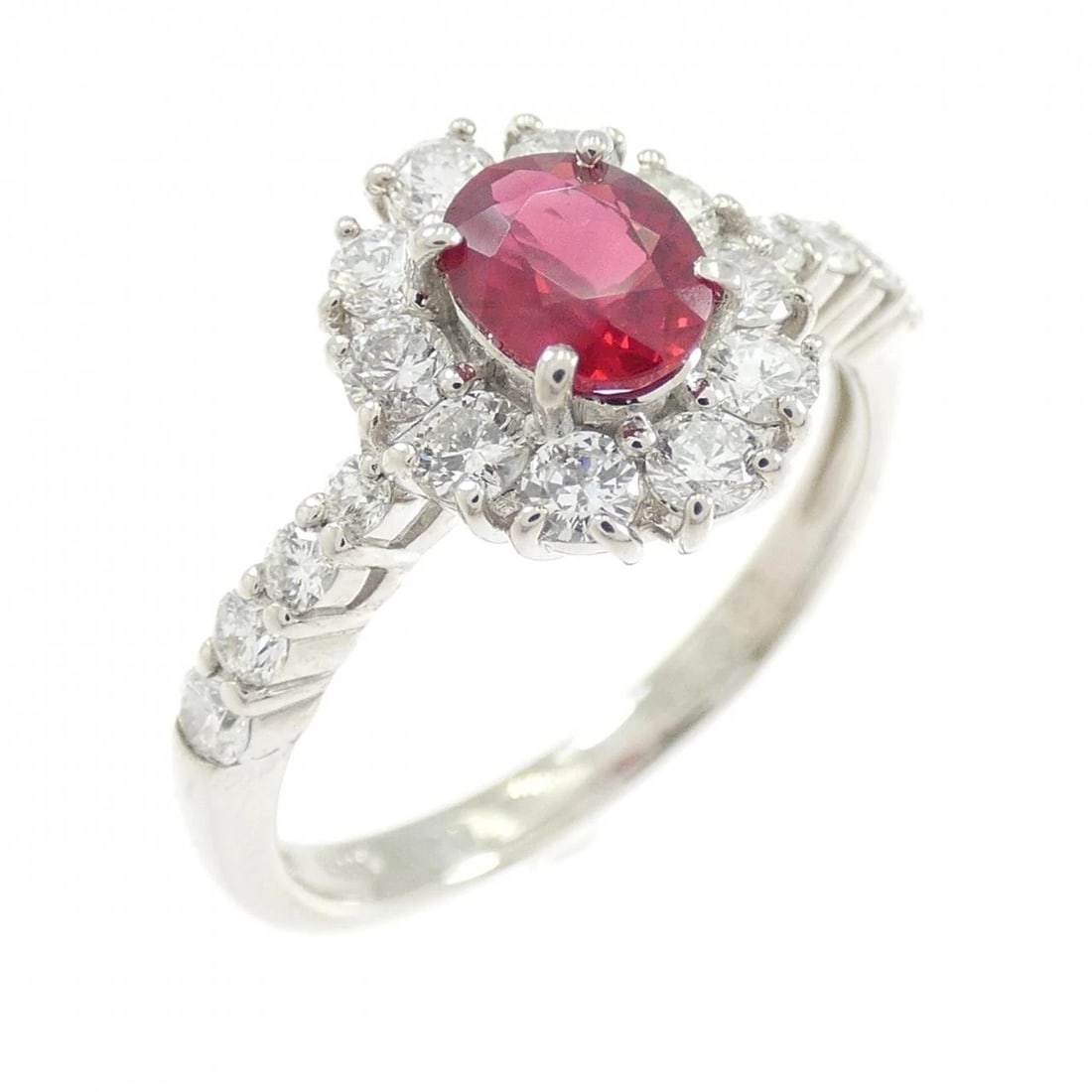 PT900 RUBY RING: PT900 Ruby Ring Brand: Unbranded Type/Style: Ruby Ring Material: Platinum900, Main Stone Ruby, Natural Color: PT Size: US6 1/2 Accessories: None Accessories Notice: When purchasing pre-owned goods,
