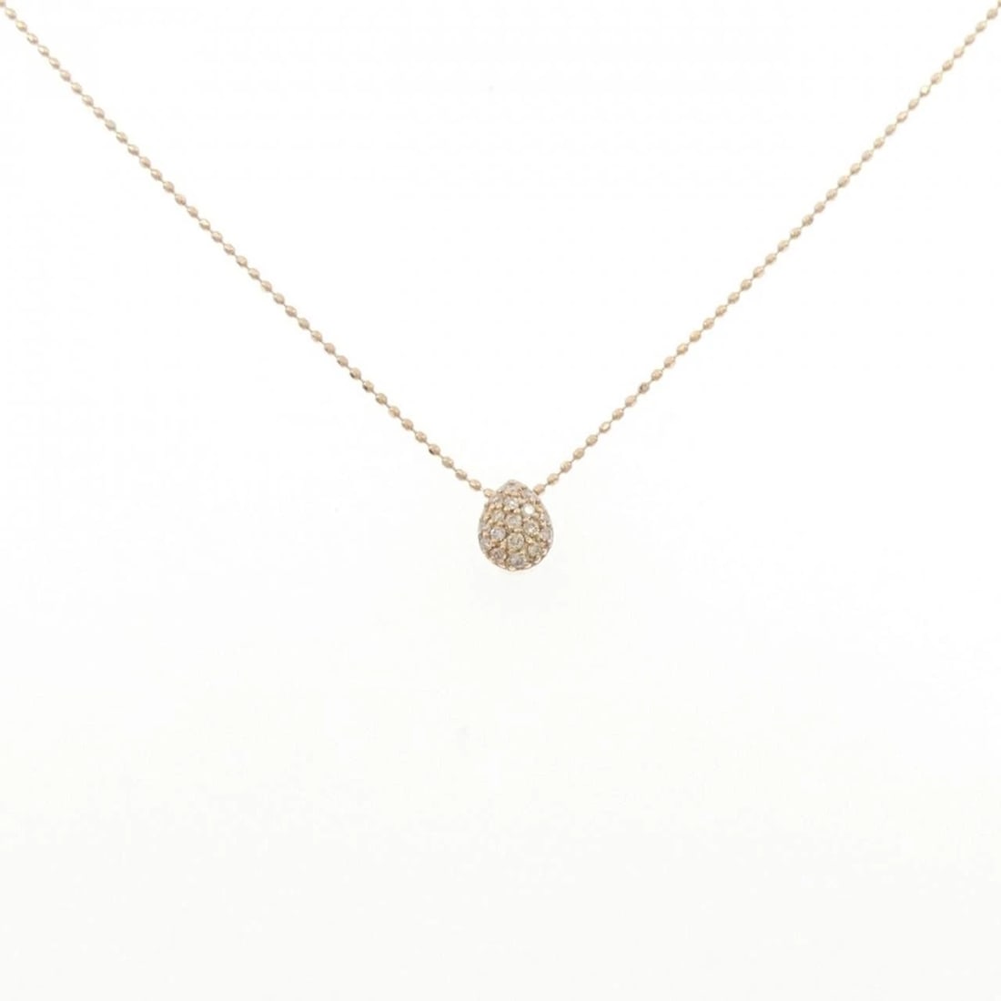 K18PG DIAMOND NECKLACE: K18PG Diamond Necklace Brand: Unbranded Type/Style: Diamond Necklace Material: K18 Pink Gold, Main Stone Natural Color: PG Size: Length: 40cm Accessories: None Accessories Notice: When purchasing