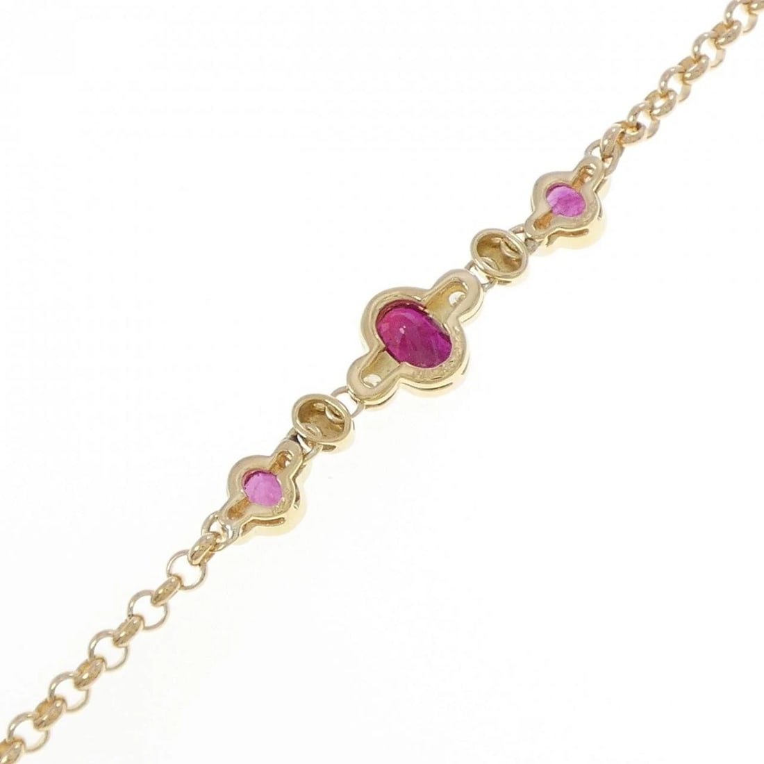 18K YELLOW GOLD RUBY BRACELET - 2