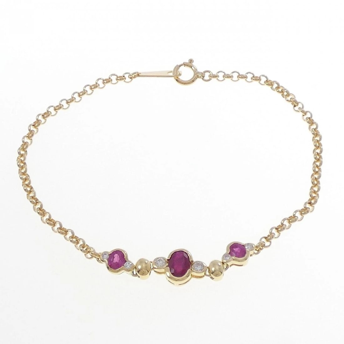 18K YELLOW GOLD RUBY BRACELET - 3