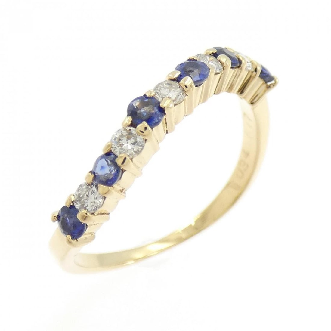 K18YG SAPPHIRE RING: K18YG Sapphire Ring Brand: Unbranded Type/Style: Sapphire Ring Material: K18 yellow gold, Main Stone Sapphire, Natural Color: YG Size: US5 1/4 Accessories: None Accessories Notice: When purchasing
